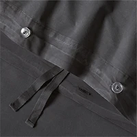Favorite Washed Organic Cotton Midnight Navy Blue Eyelash Full/Queen Duvet Cover