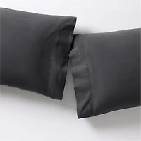 Favorite Washed Organic Cotton Midnight Navy Blue King Pillowcases, Set of 2