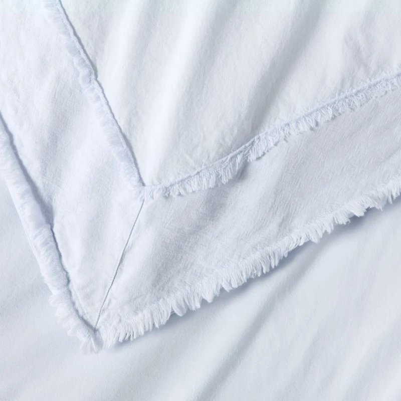 Favorite Washed Organic Cotton Pale Blue Eyelash Full/Queen Duvet Cover