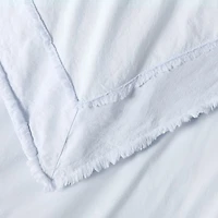Favorite Washed Organic Cotton Pale Blue Eyelash Full/Queen Duvet Cover