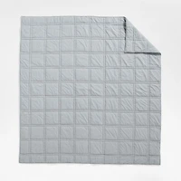 Favorite Washed Organic Cotton Percale Mist Blue King Comforter