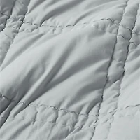 Favorite Washed Organic Cotton Percale Mist Blue Standard Comforter Bed Pillow Sham
