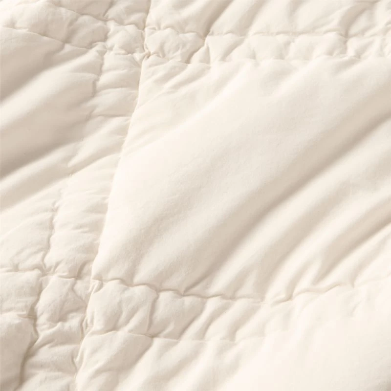 Favorite Washed Organic Cotton Percale Undyed King Comforter Bed Pillow Sham