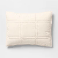 Favorite Washed Organic Cotton Percale Undyed King Comforter Bed Pillow Sham