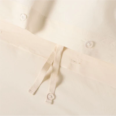 Favorite Washed Organic Cotton Undyed Eyelash King Duvet Cover