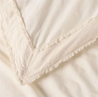 Favorite Washed Organic Cotton Undyed Eyelash King Bed Pillow Sham