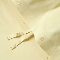 Favorite Washed Organic Cotton Lemon Yellow Sorbet King Eyelash Duvet Cover