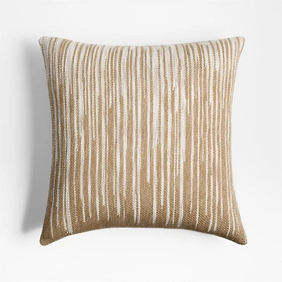 Fedo Wool Blend 20"x20" Camel Tan Throw Pillow Cover