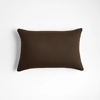 Fedo Wool Blend 22"x15" Deep Brown Throw Pillow Cover