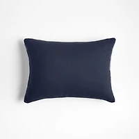 Fedo Wool Blend 22"x15" Indigo Blue Throw Pillow Cover