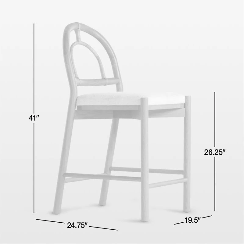 Feller Oak Wood Counter Stool