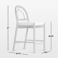 Feller Oak Wood Counter Stool