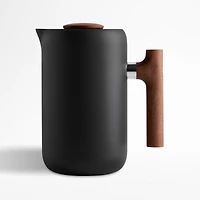 Fellow Clara French Press Matte Black with Walnut Accents