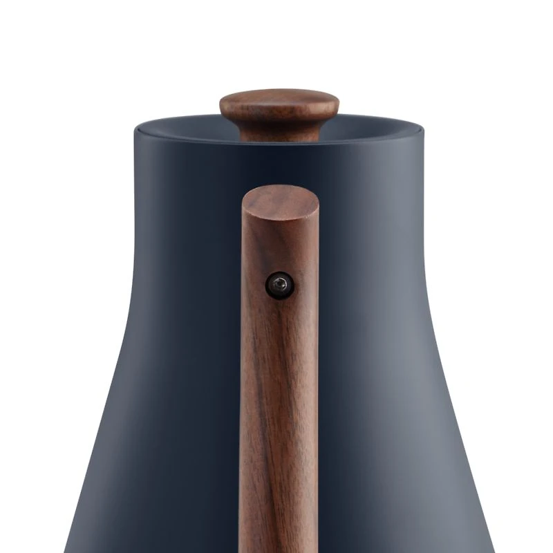 Fellow Corvo EKG Electric Tea Kettle in Stone Blue with Walnut Accents