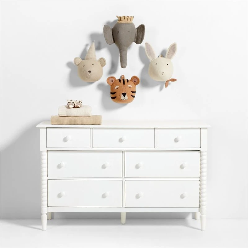 Felt Tiger Animal Head Wall Decor