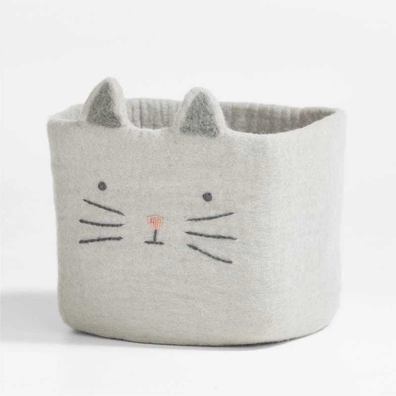 Cat Felt Shelf Storage Bin