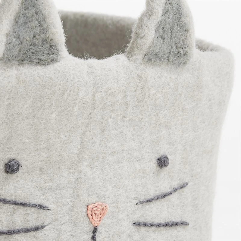 Cat Felt Shelf Storage Bin