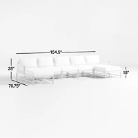 Fen Double Chaise Outdoor Sectional Sofa