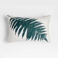 Fern 20"x13" Sea Green Outdoor Lumbar Pillow