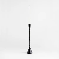 Ferric Medium Black Metal Taper Candle Holder