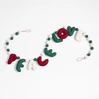 Festive Felt Peace and Love Holiday Garland