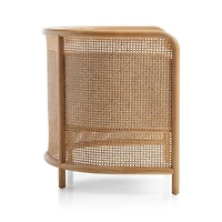 Fields Cane Back White Accent Chair