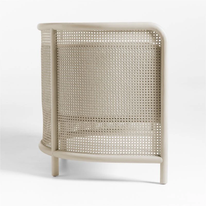 Fields Cane Back White Wash and Natural Accent Chair by Leanne Ford