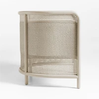 Fields Cane Back White Wash and Natural Accent Chair by Leanne Ford