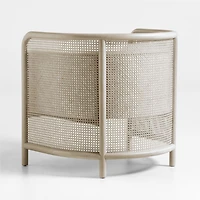 Fields Cane Back White Wash Accent Chair by Leanne Ford