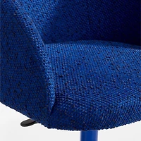 Finch Cobalt Blue Boucle Kids Desk Chair with Blue Base