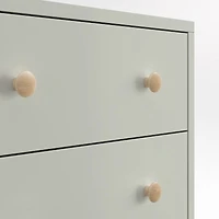 Finn 51" Sage Green Wood Wide 6-Drawer Kids Dresser