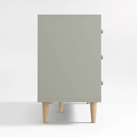 Finn 51" Sage Green Wood Wide 6-Drawer Kids Dresser