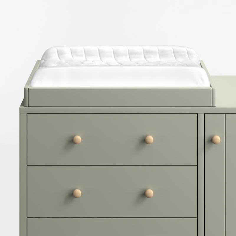 Finn Sage Green Wood Baby Changing Table Topper