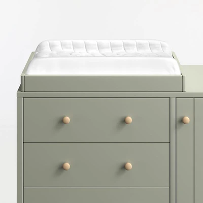 Finn Sage Green Wood Baby Changing Table Topper