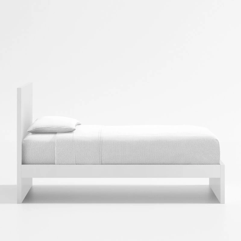 Finn White Wood Kids Twin Bed