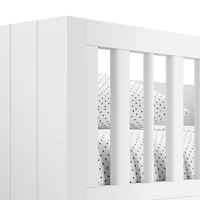 Finn White Wood Kids Bunk Bed with Oak Wood Ladder