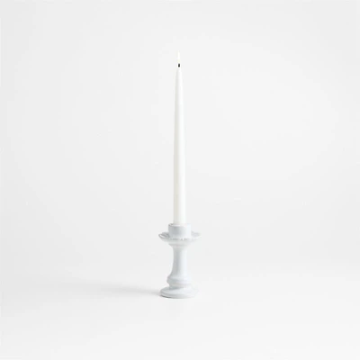 Firenze 5" White Ceramic Taper Candle Holder