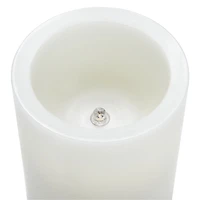 Warm White Flameless 3"x4" Wax Pillar Candle