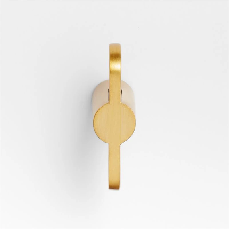Flat Bar Brushed Brass Cabinet Knob