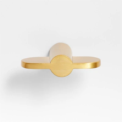 Flat Bar Brushed Brass Cabinet Knob