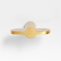 Flat Bar Brushed Brass Cabinet Knob
