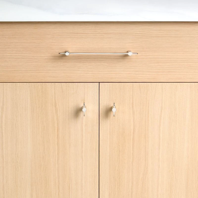 Flat 3" Polished Chrome Cabinet Drawer Bar Pull