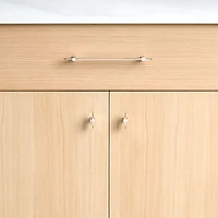 Flat 3" Polished Chrome Cabinet Drawer Bar Pull