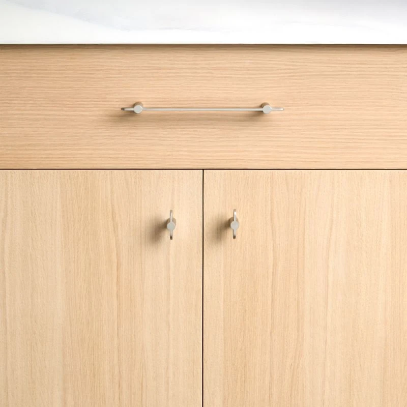 Flat 4" Brushed Nickel Cabinet Drawer Bar Pull