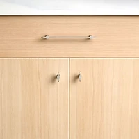 Flat 4" Brushed Nickel Cabinet Drawer Bar Pull