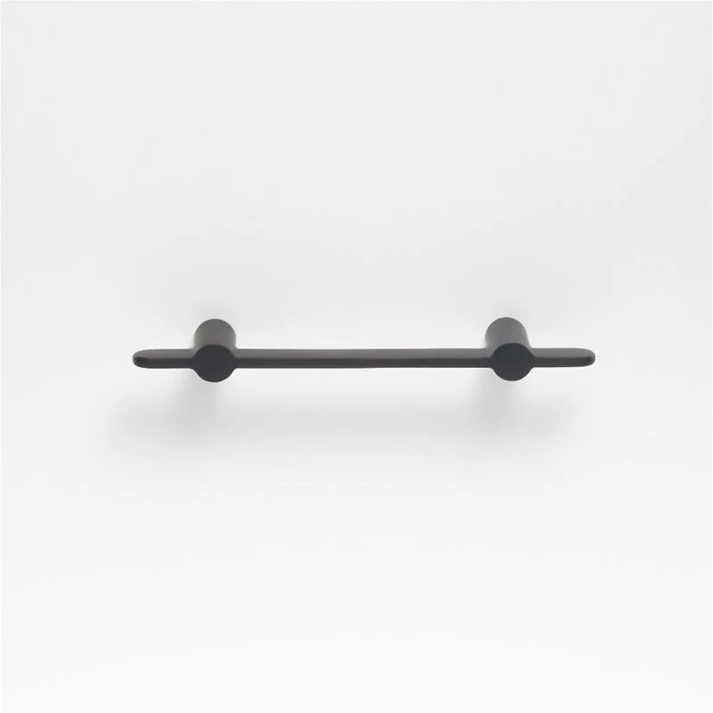 Flat 3" Matte Black Cabinet Drawer Bar Pull