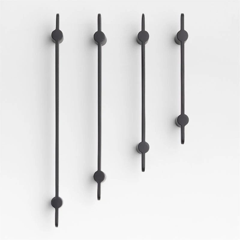 Flat 3" Matte Black Cabinet Drawer Bar Pull