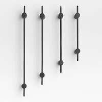 Flat 3" Matte Black Cabinet Drawer Bar Pull