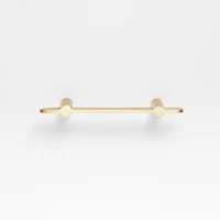 Flat 3" Brushed Brass Cabinet Drawer Bar Pull