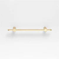 Flat 4" Brushed Brass Cabinet Drawer Bar Pull